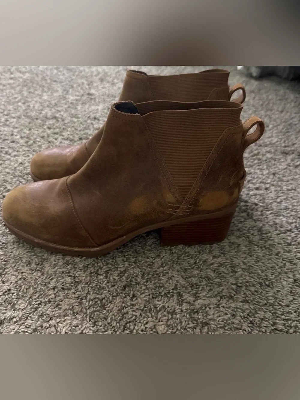 Sorel Women's Brown Suede Chelsea Ankle Booties